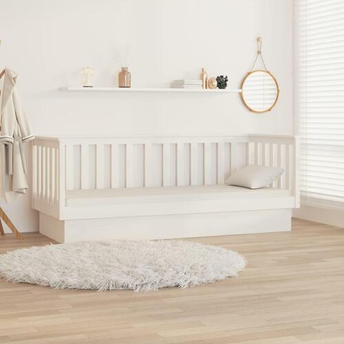 Daybed 75x190 cm massivt fyrretræ hvid