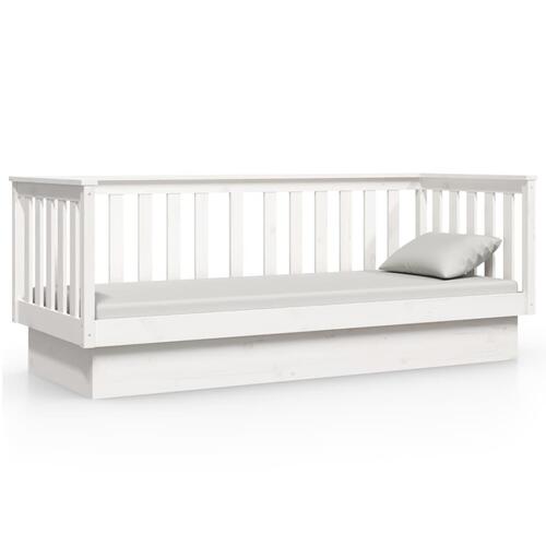 Daybed 75x190 cm massivt fyrretræ hvid