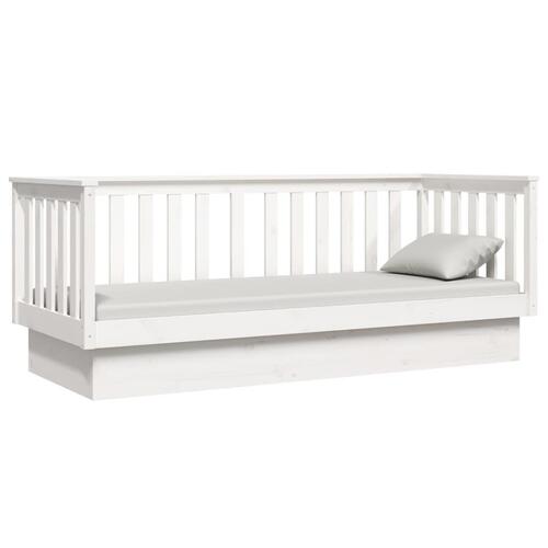 Daybed 75x190 cm massivt fyrretræ hvid