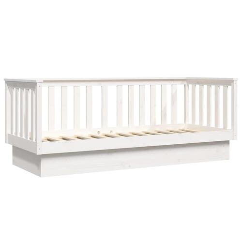 Daybed 75x190 cm massivt fyrretræ hvid