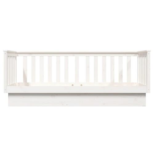 Daybed 75x190 cm massivt fyrretræ hvid