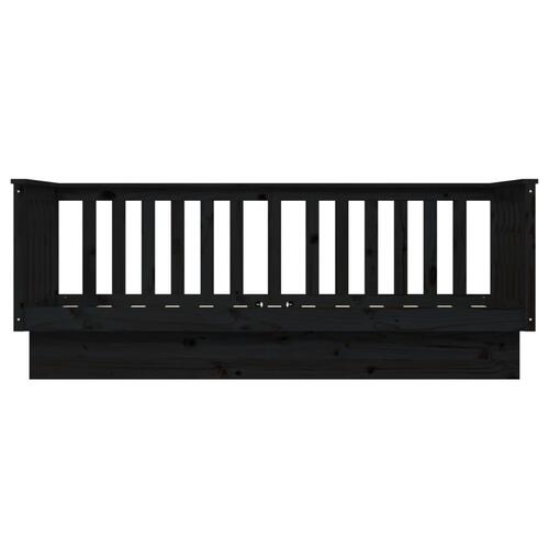 Daybed 90x190 cm massivt fyrretræ sort