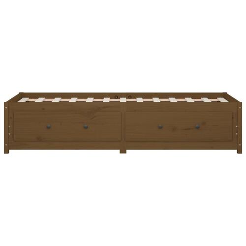 Daybed 80x200 cm massivt fyrretræ gyldenbrun