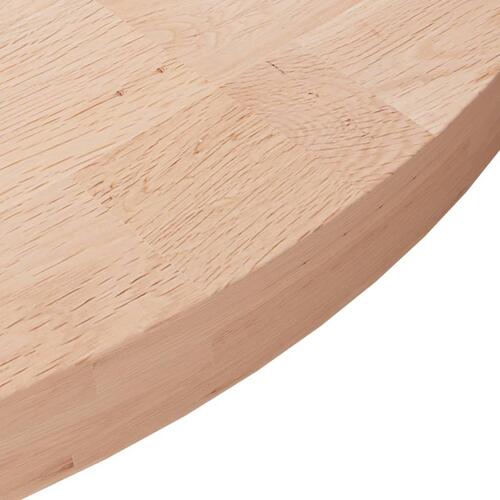 Rund bordplade Ø60x4 cm ubehandlet massivt egetræ