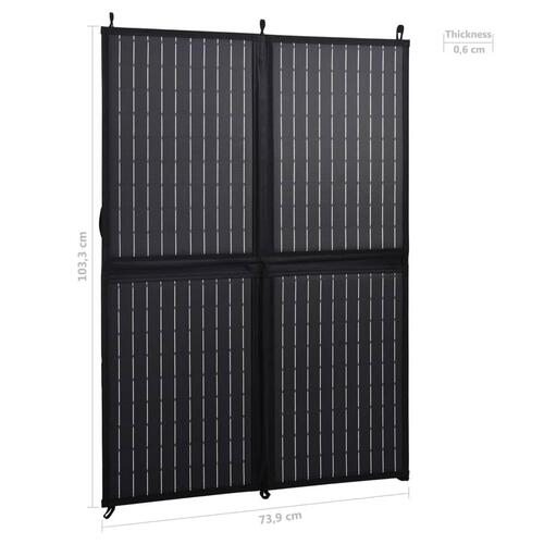 Foldbar lader til solpanel 100 W 12 V