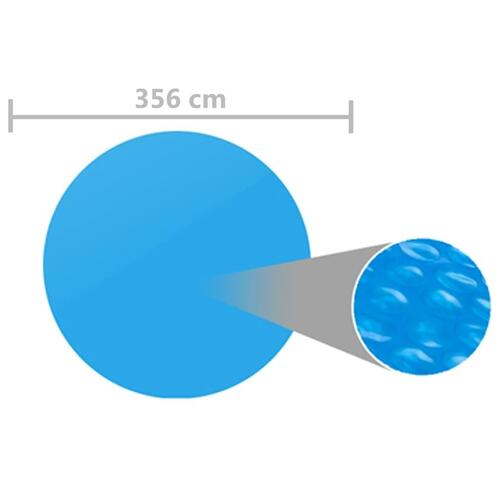 Poolovertræk 356 cm PE blå