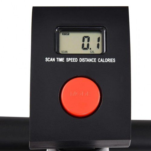 Motionscykel med bæltemodstand blå