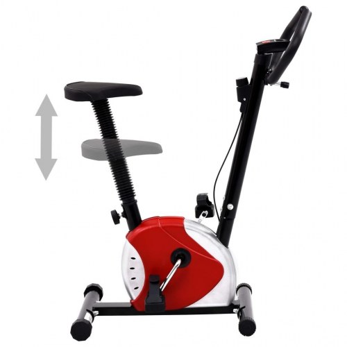 Motionscykel med bæltemodstand rød