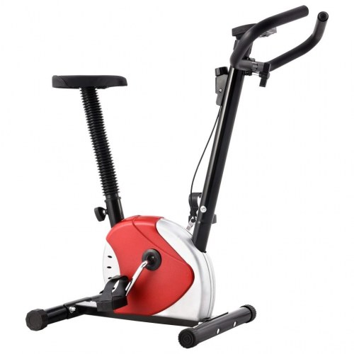 Motionscykel med bæltemodstand rød