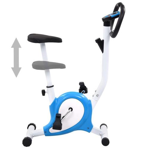 Motionscykel med bæltemodstand blå