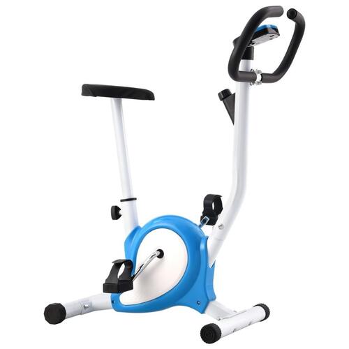 Motionscykel med bæltemodstand blå
