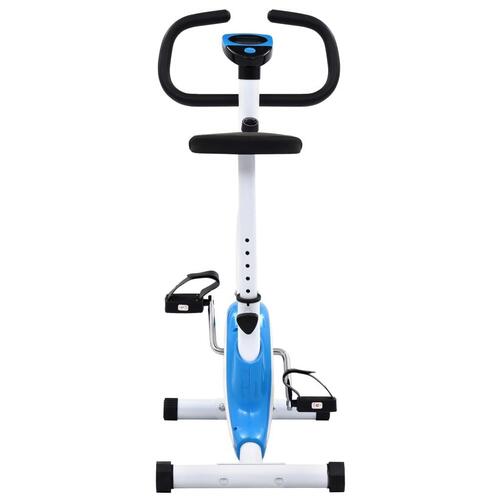 Motionscykel med bæltemodstand blå