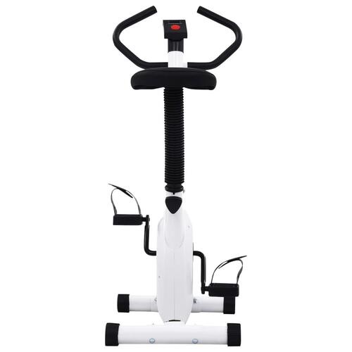 Motionscykel med båndmodstand hvid