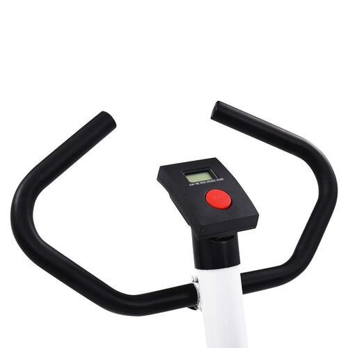 Motionscykel med båndmodstand hvid
