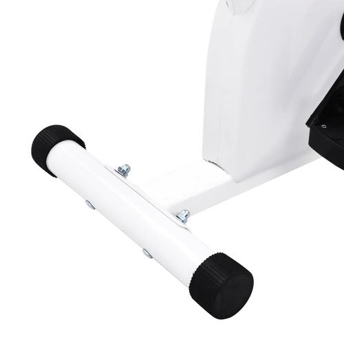 Motionscykel med båndmodstand hvid