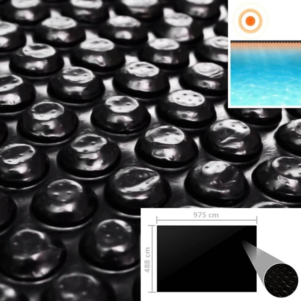 Poolovertræk 975 x 488 PE sort