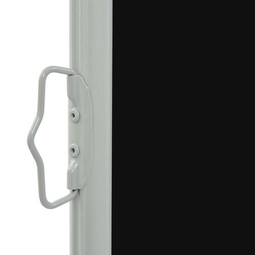 Sammenrullelig sidemarkise 80x300 cm sort