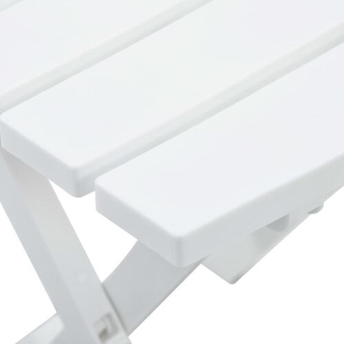 Foldbart havebord 45,5 x 38,5 x 50 cm hvid