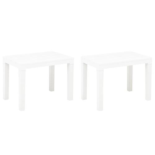 Havebænke 2 stk. plastik hvid