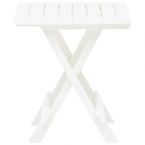 Foldbart havebord 45x43x50 cm plastik hvid