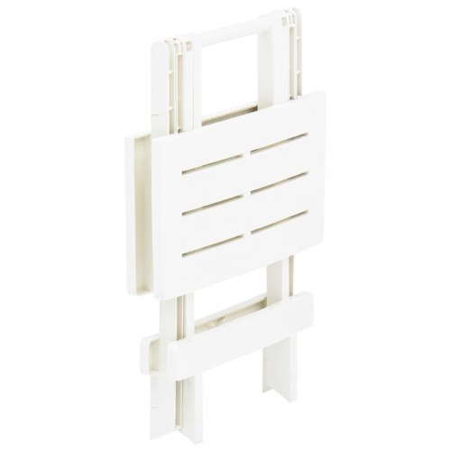 Foldbart havebord 45x43x50 cm plastik hvid