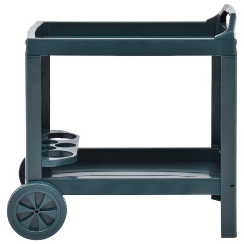 Rullevogn 69x53x72 cm plastik grøn