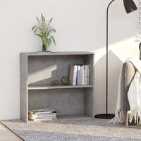 Bogreol med 2 hylder 80x30x76,5 cm konstrueret træ betongrå