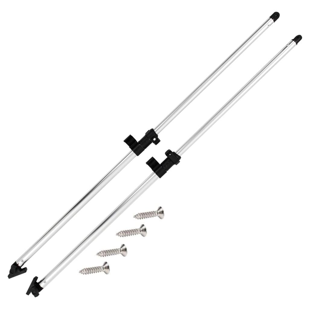 Støttestolper til bimini-top 2 stk. aluminium