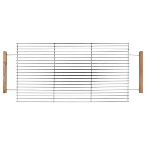 Kulgrill med hjul og 2 hylder XXL rustfrit stål
