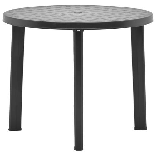 Havebord 89 cm plastik antracitgrå