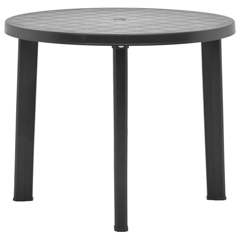 Havebord 89 cm plastik antracitgrå