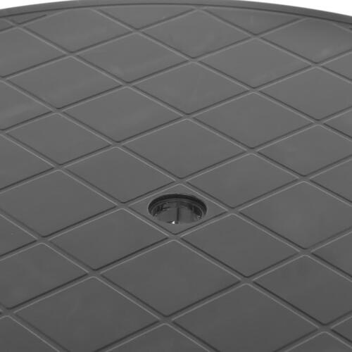 Havebord 89 cm plastik antracitgrå