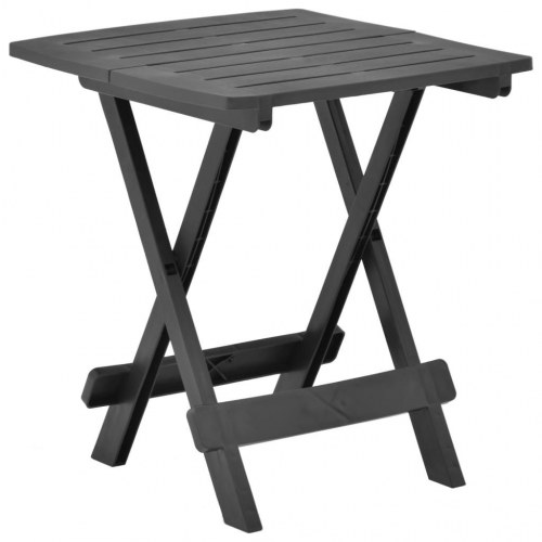 Foldbart havebord 45x43x50 cm plastik antracitgrå