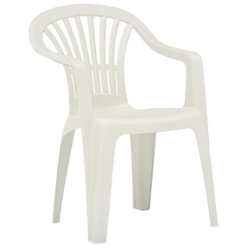 Stabelbare havestole 45 stk. plastik hvid