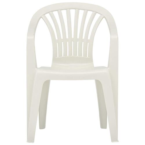 Stabelbare havestole 45 stk. plastik hvid