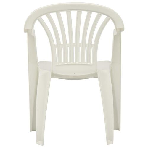Stabelbare havestole 45 stk. plastik hvid