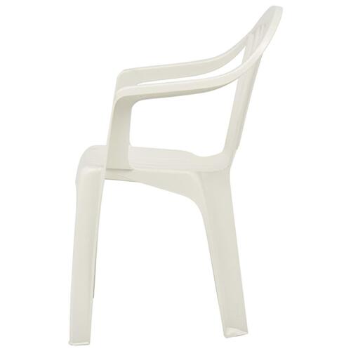Stabelbare havestole 45 stk. plastik hvid