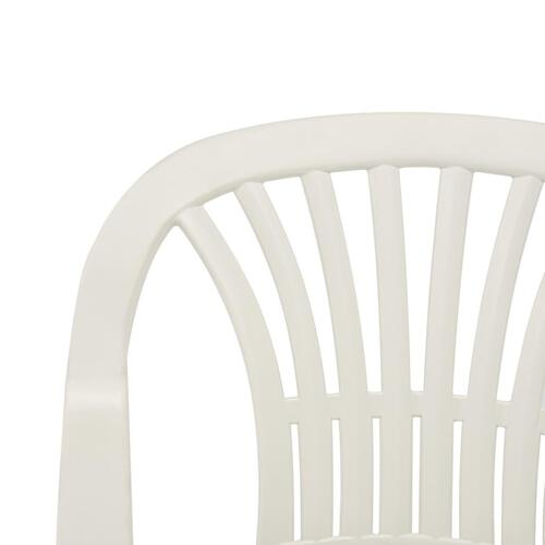 Stabelbare havestole 45 stk. plastik hvid