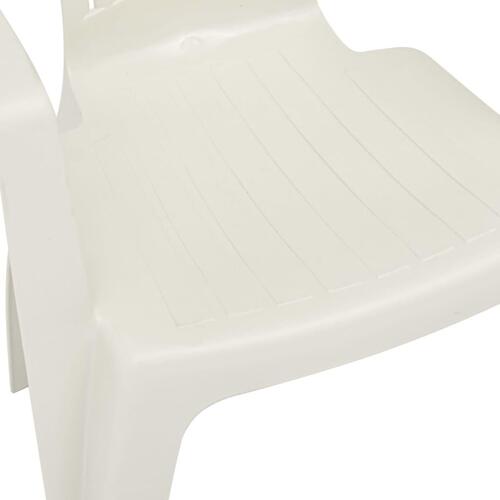 Stabelbare havestole 45 stk. plastik hvid