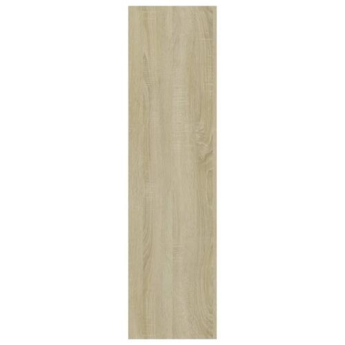 Bogreol med 3 hylder 80x30x114 cm konstrueret træ sonoma-eg