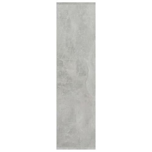 Bogreol med 3 hylder 80x30x114 cm konstrueret træ betongrå