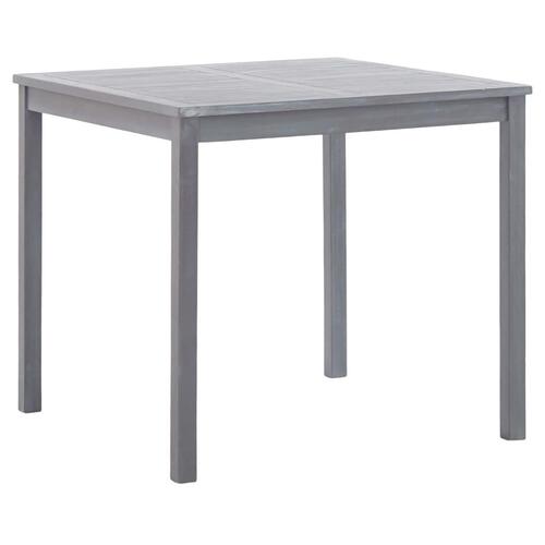 Havebord 80x80x74 cm massivt akacietræ grå