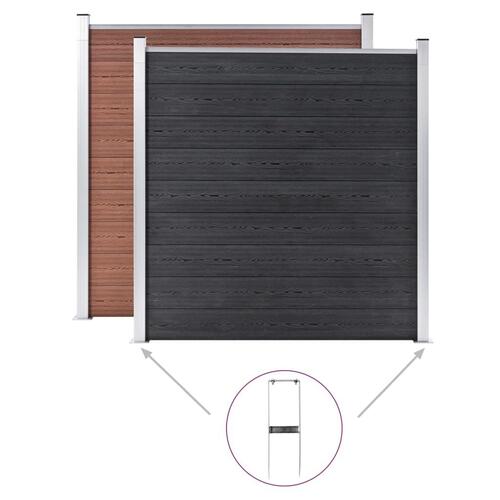 Jordspyd til WPC-hegn 2 stk. 40 cm stål