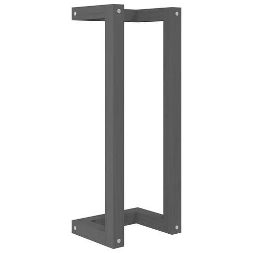 Håndklædeholder 23x18x60 cm massivt fyrretræ grå