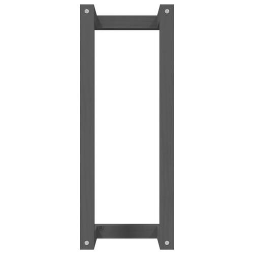 Håndklædeholder 23x18x60 cm massivt fyrretræ grå