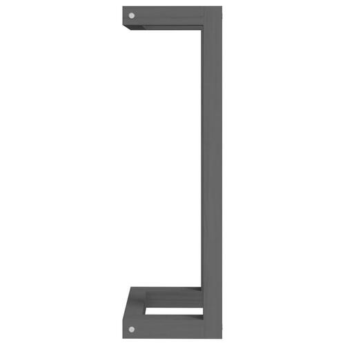 Håndklædeholder 23x18x60 cm massivt fyrretræ grå