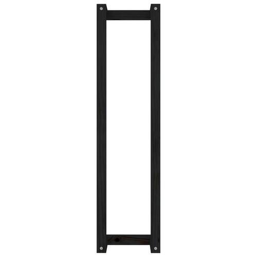 Håndklædeholder 23x18x90 cm massivt fyrretræ sort
