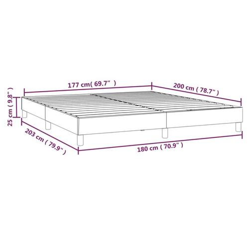 Sengeramme 180x200 cm stof cremefarvet