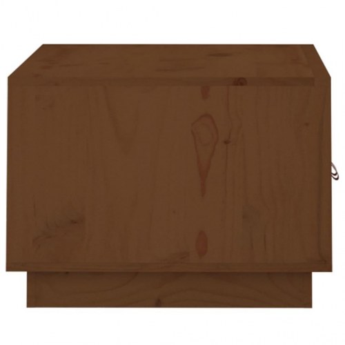Sofabord 80x50x35 cm massivt fyrretræ gyldenbrun