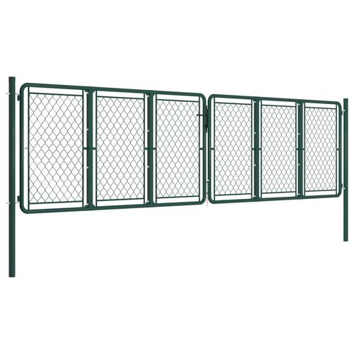 Havelåge 400 x 125 cm stål grøn